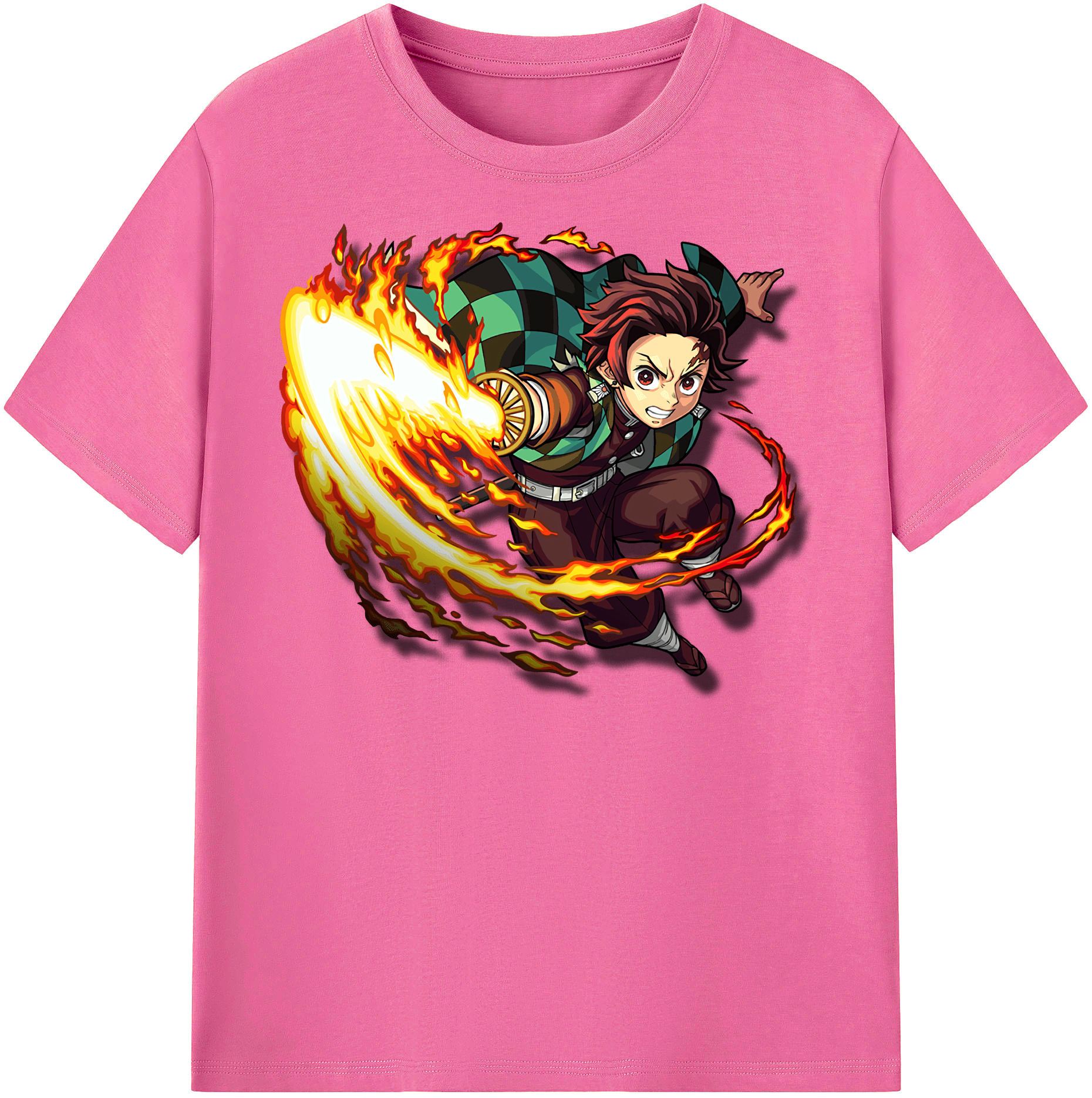 （画像用） 鬼滅の刃 竈門 炭治郎／かまど たんじろう Kamado Tanjirou レディースカジュアルプリントTシャツ（綿100％）